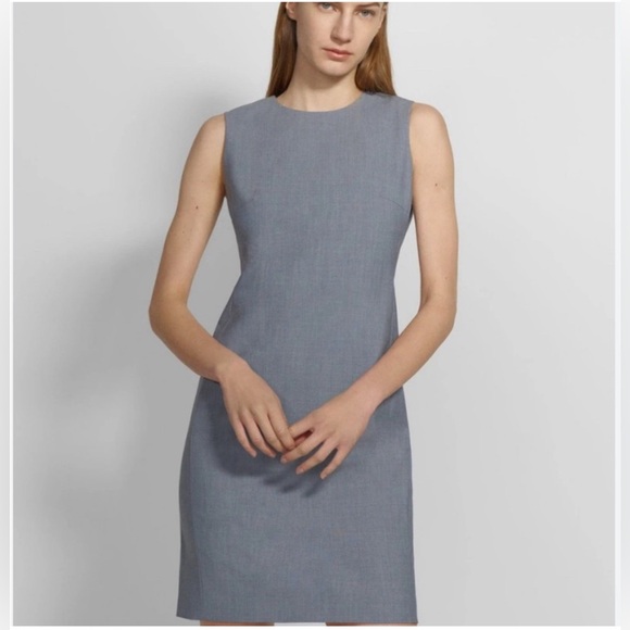 Theory Classic Betty Gray Blue Mini Dress - Picture 1 of 4